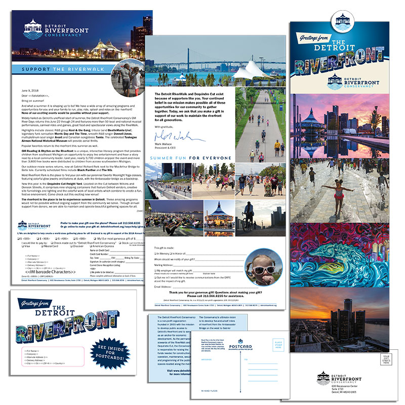 Detroit RiverFront Conservancy Mailing 2018