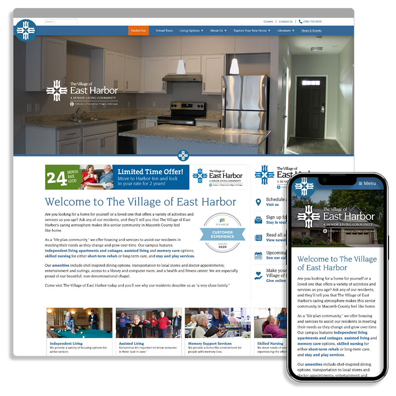 grigg digital Village of East Harbor Website image