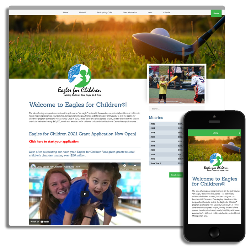 grigg digital Eagles for children Website